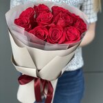 11 Премиальных Красных Роз