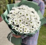 Букет из 15 Белых Хризантем
