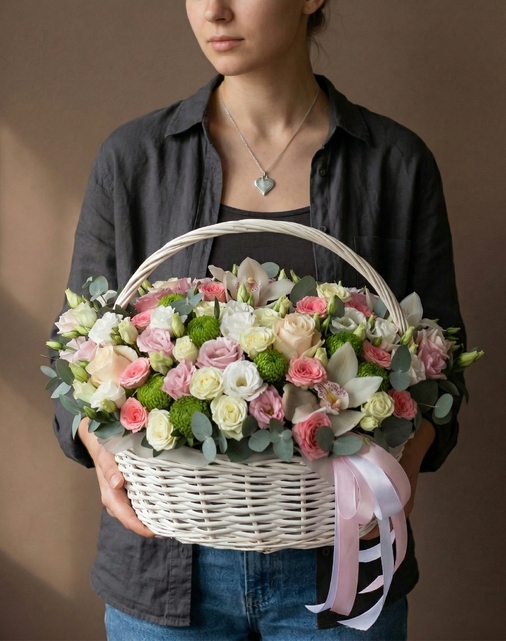 Корзина с цветами "Алина"