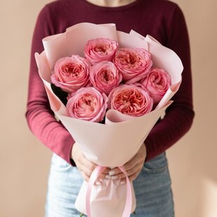 7  Пионовидных роз Pink Expression